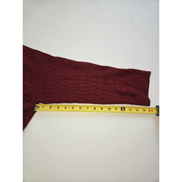 Habitat Red Cotton Linen Lagenlook Tunic Sweater size XL One Pocket - Picture 7 of 13